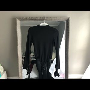 Missguided Black Longsleeve Bodysuit